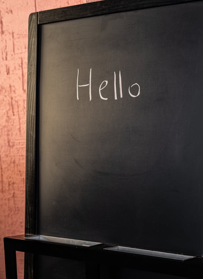 A Greeting on a Chalkboard